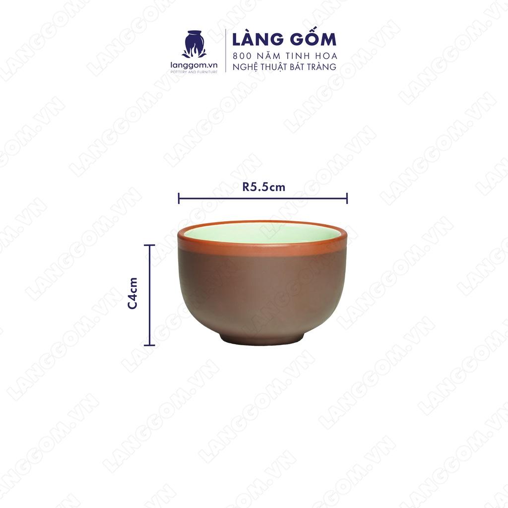 Bộ ấm chén đất nung gốc cây + khay 2 tầng - Men mộc - Gốm sứ Bát Tràng - langgom.vn