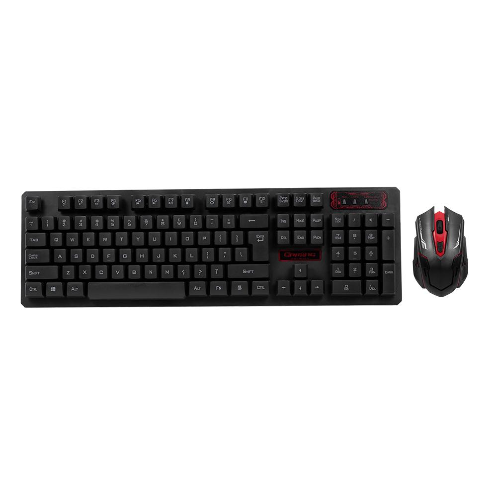 2.4G Wireless Keyboard and Optical Mouse Combo Suspended Keycap Adjustable Holder 3D Mouse for Office Work Game