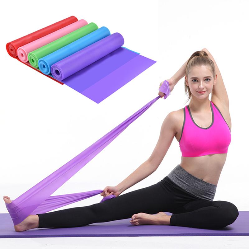 Yoga pilates kéo dài ban nhạc tập thể dục tập thể dục tập thể dục đàn hồi tập thể dục cao su 150cm phòng tập thể dục cao su tự nhiên Color: Purple