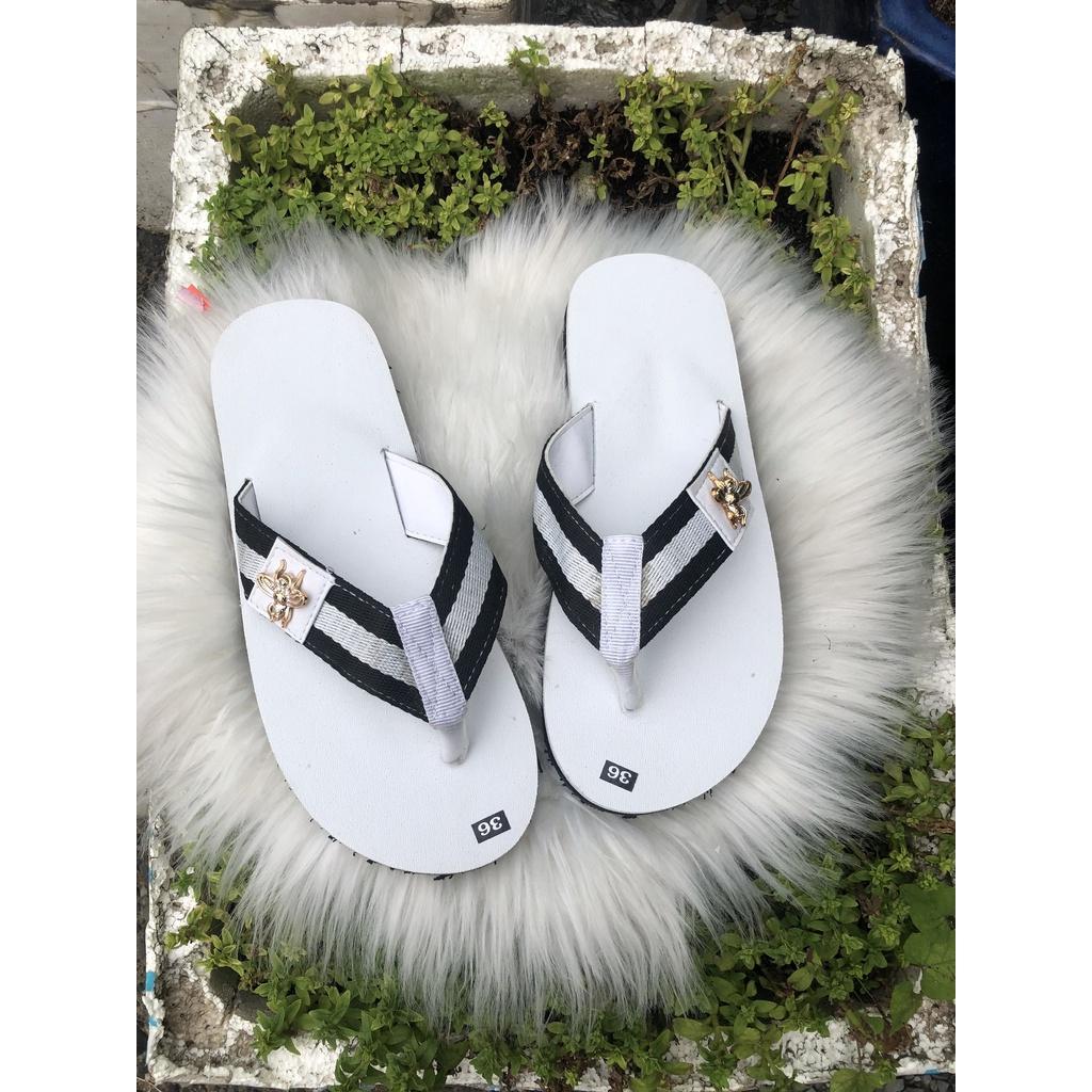 sandal đồng nai dép quai kẹp nam đế trắng quai dù trắng đen size từ 37 nam đến size 44 nam