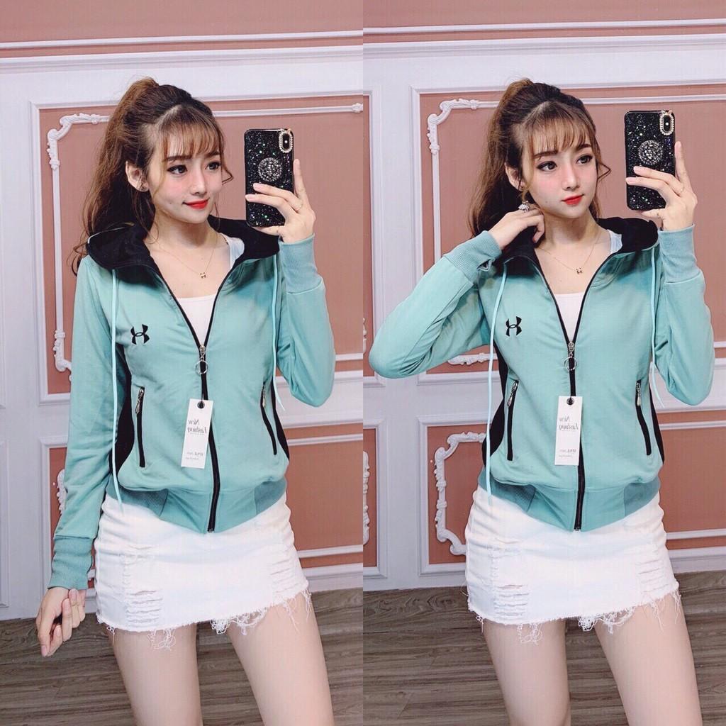 Áo khoác nữ Chống nắng dáng dài túi có dây kéo, tay xỏ ngón vải mịn