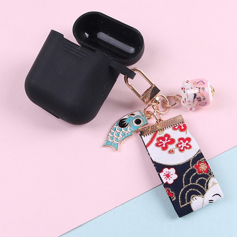 Móc Khóa Hình Cá Coi May Mắn Phong Cách Nhật Bản Dễ Thương | Daruma Có chuông