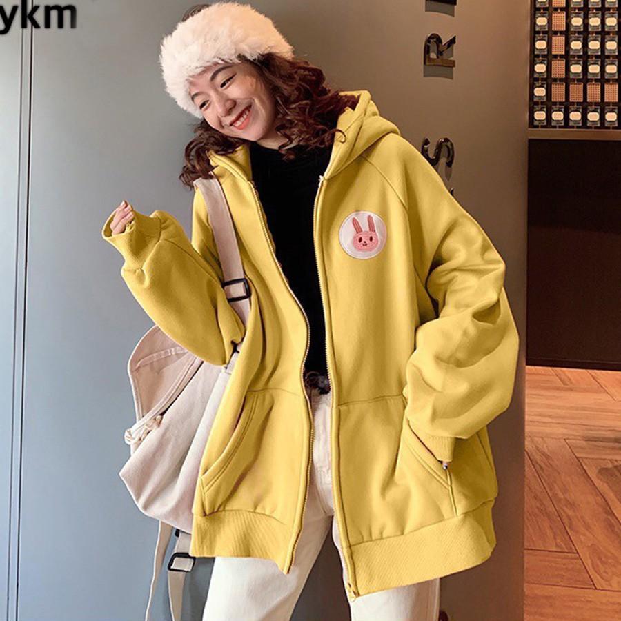ÁO HOODIE - ÁO KHOÁC NỈ NGOẠI Thêu Thỏ Con