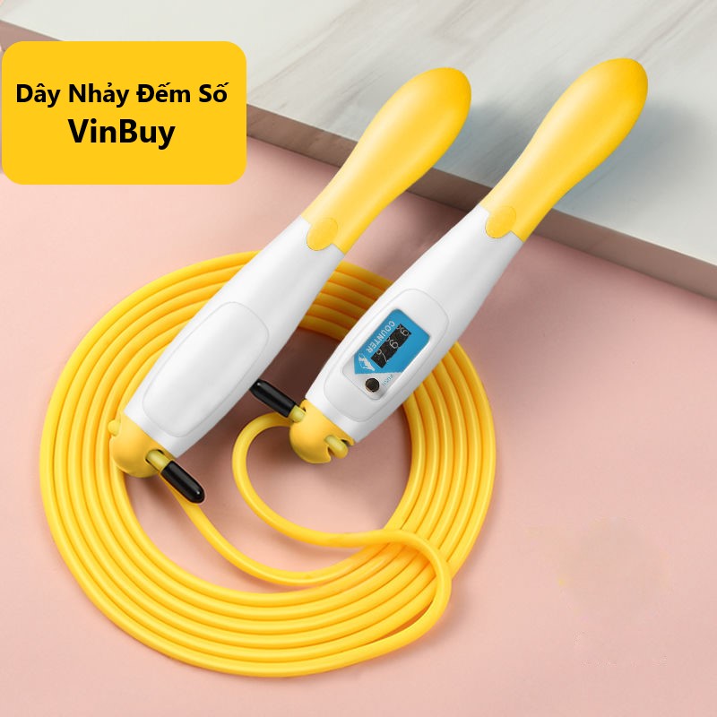 Dây Nhảy Tập Thể Dục Lõi Thép VinBuy Tự Động Đếm Số , Đếm Giờ, Tích Hợp Đo Calo, Quãng Đường – Hàng Chính Hãng