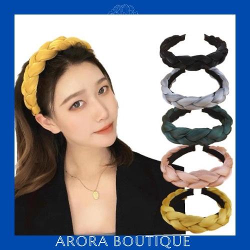 Cài tóc con rết vải trơn - Băng đô tóc vải trơn - Arora boutique