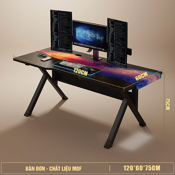 Bàn gaming mặt MDF Size 80