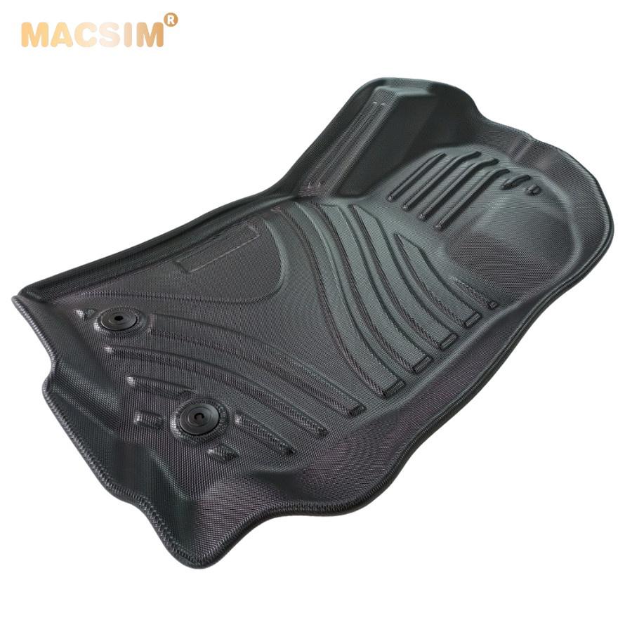 Thảm lót sàn xe ô tô Mazda BT50 2016-2019 nhãn hiệu Macsim - chất liệu nhựa TPE đúc khuôn cao cấp - màu đen