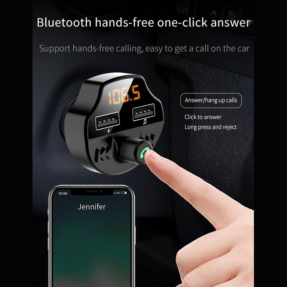 Củ Sạc Trên Xe Hơi Qcd_T66 Kết Nối Bluetooth Đa Năng Tiện Dụng