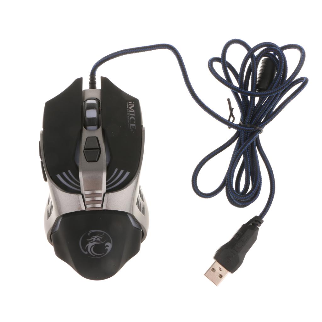 USB Wired Professional Gaming Mouse Mechanical Programming Game Mice Black