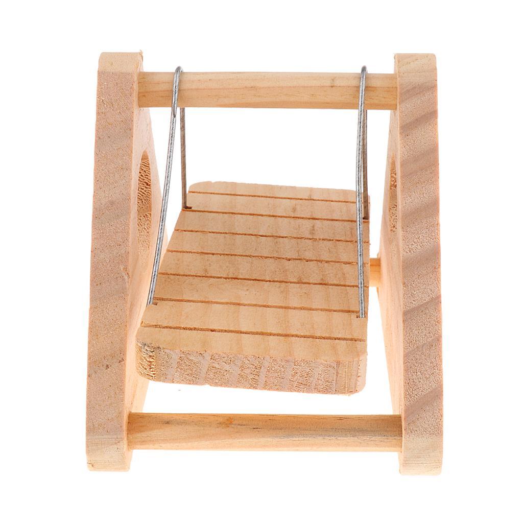 Wooden Triangle Swing Toys for Small Animal Hamster Mouse Rat Gerbil Sports