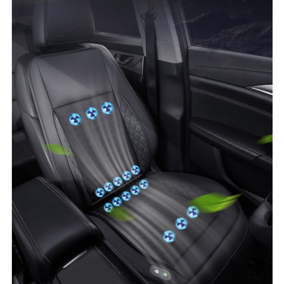 Miếng Lót Ghế Ô Tô Giải Nhiệt Với Quạt 16 Vùng Siêu Mát FanMat Auto