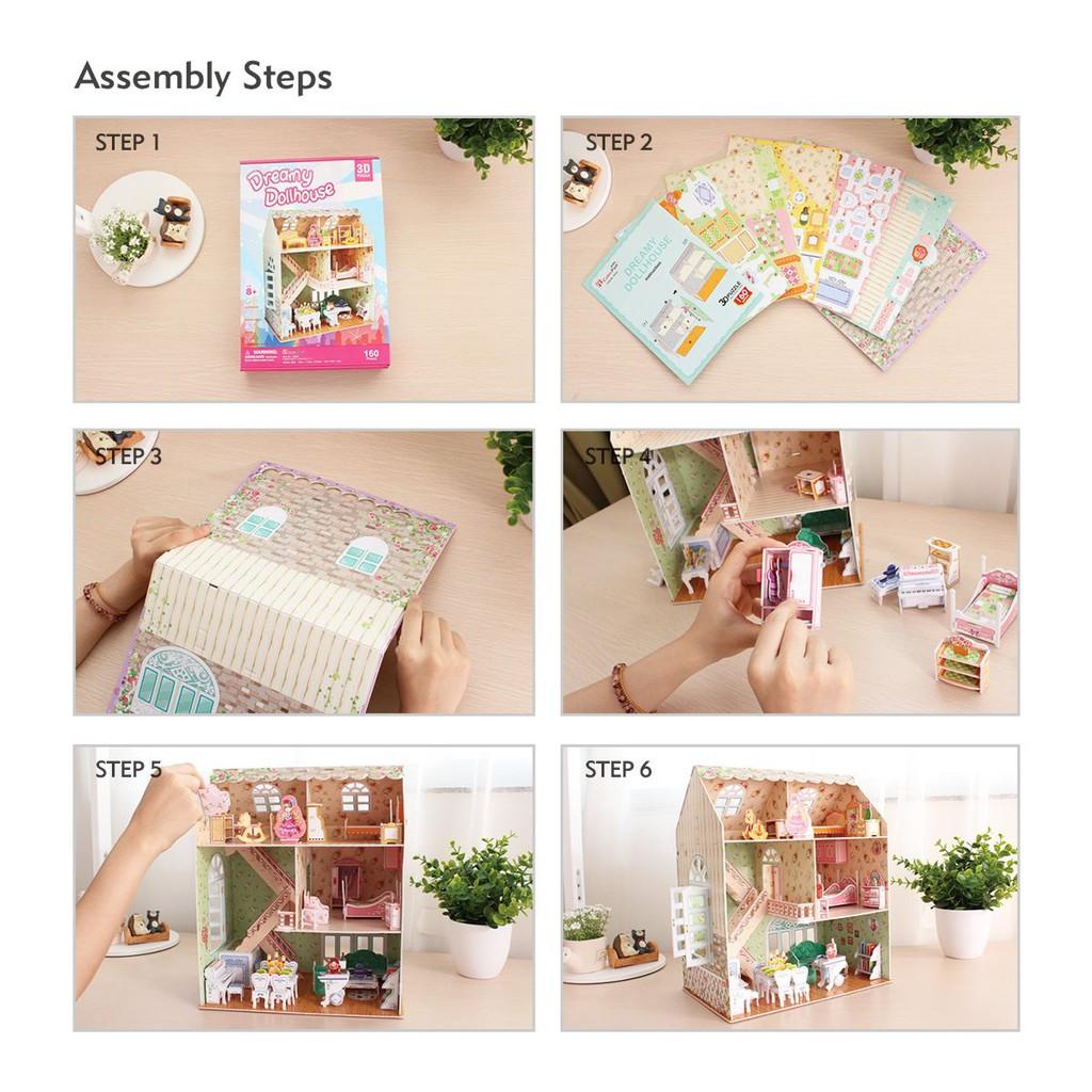 Mô hình giấy 3D - Nhà búp bê cổ tích - Dreamy Dollhouse - P645h