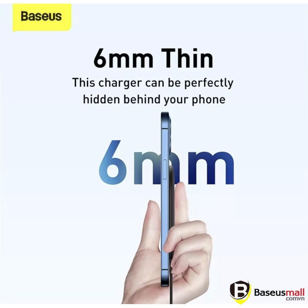 Baseus -BaseusMall VN Đế sạc nhanh không dây có nam châm Baseus Light Magnetic Wireless Charger (Hàng chính hãng