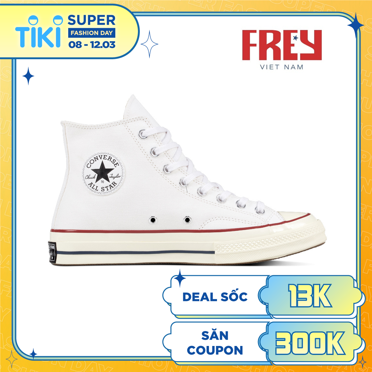 Giày Sneaker Unisex Converse Chuck Taylor All Star 1970s All Hi 2018 - White (Size