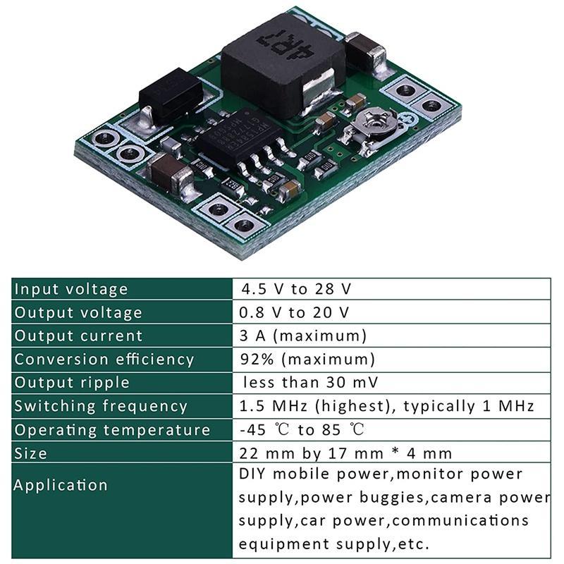 12 Mô Đun Hạ Áp MP1584 DC-DC 3A Thay Thế Cho Arduino LM2596 24V 12V 5V 3V