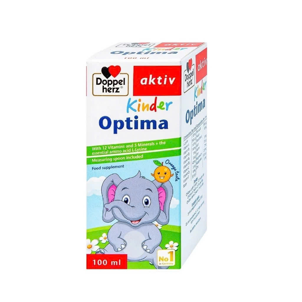 Siro bổ sung vitamin cho bé Doppelherz Kinder Optima hỗ trợ giúp bé ăn ngon 100ml
