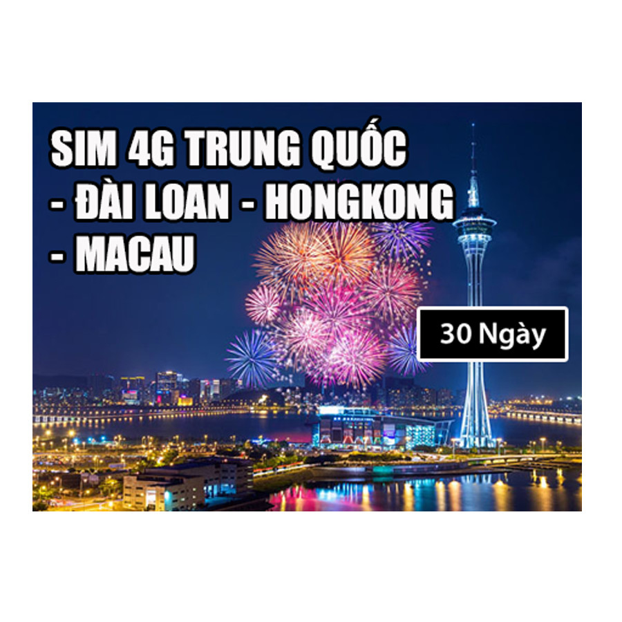 Sim Và Esim Du Lịch Trung Quốc - Đài Loan - Hongkong - Macau - Mẫu ngẫu nhiên