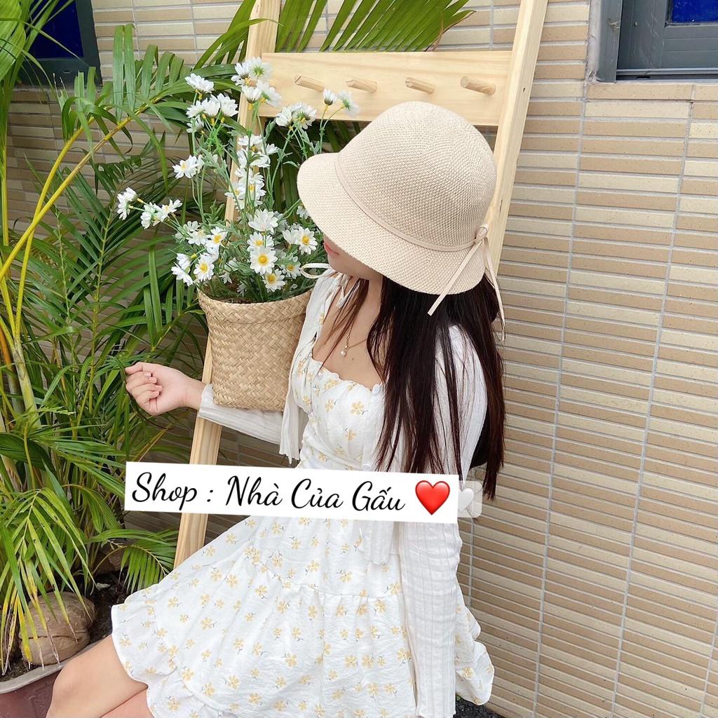 Nón ulzzang nơ 3 màu cực đẹp