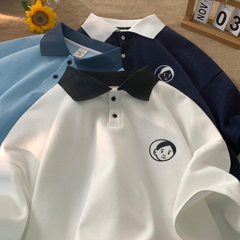 Áo polo unisex tay lỡ form rộng , áo thun cổ bẻ nam nữ chất cotton cá sấu mềm và mát, logo thêu – MayLinh shop