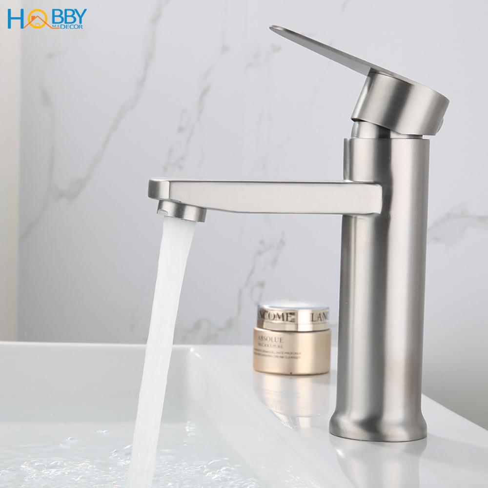 Vòi xả chậu rửa mặt lavabo lạnh Inox 304 Hobby Home Decor LBL5