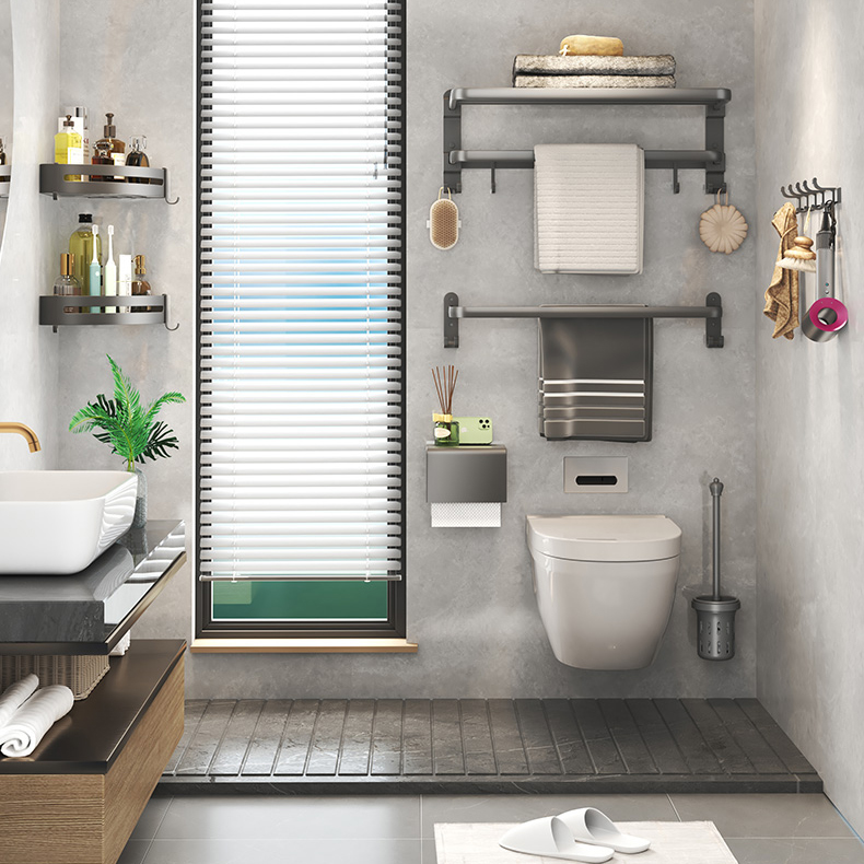 Cây Cọ Rửa Bồn Cầu Toilet  Có Giá Treo Chống Đọng Nước, Chống Bám Mùi, Khô Ráo Bằng Nhôm Kháng Khuẩn [Không Cần Khoan] VANDO