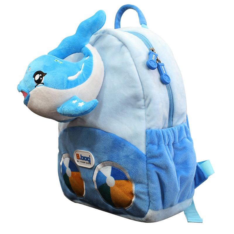 Balo mẫu giáo B.Bag Cushy-Dolphin Xanh dành cho bé 3-5 tuổi,trẻ mẫu giáo,đáng yêu,dễ thương B-12-104