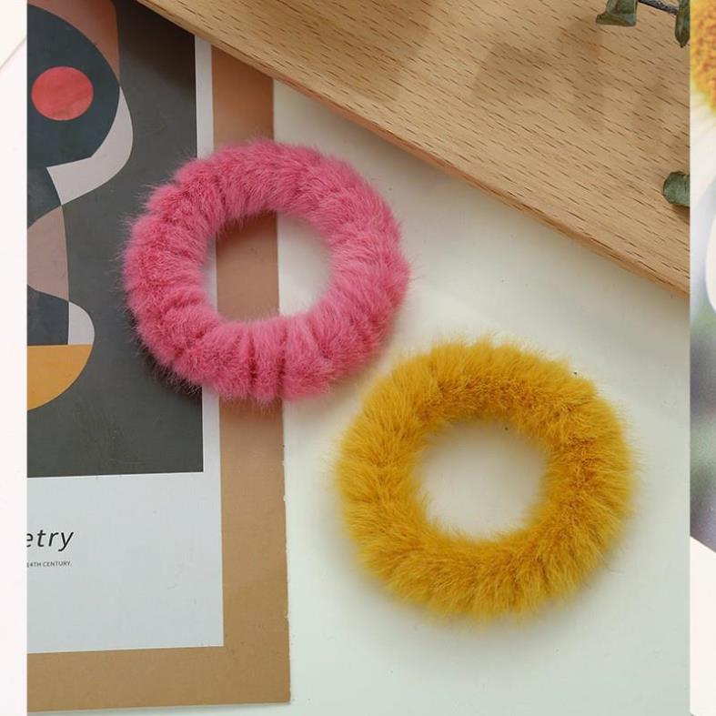 Dây buộc tóc - Cột tóc scrunchies bông dễ thương nhiều màu C10