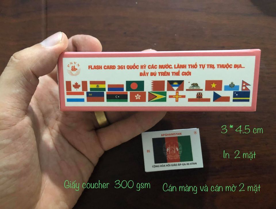 Bộ Flash card 316 quốc kỳ đầy đủ các quốc gia, vùng lãnh thổ, khu tự trị trên thế giới.