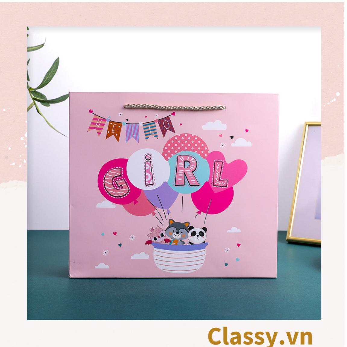 XÉ LẺ túi giấy +Hộp quà lớn quà tặng kích thước 19 * 19 * 8.5cm cho trẻ em