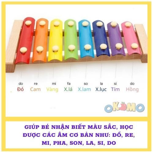 Đồ chơi cho bé Đàn gỗ 8 thành giúp bé phát triển cảm quan cảm thụ âm OKOMO