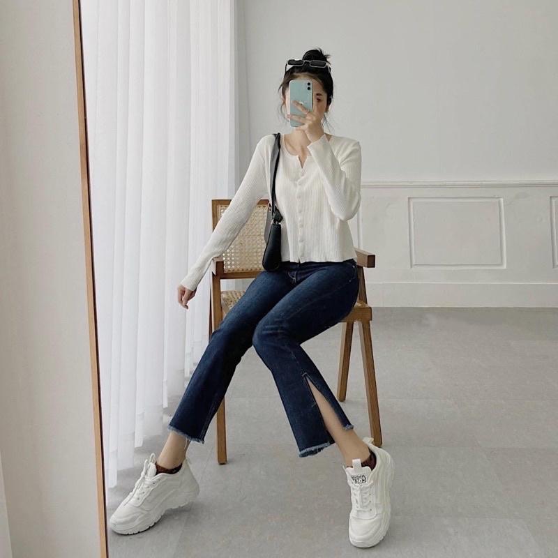 Áo Cadigan Loại 1 Chất Len Dệt Kim Mềm Đanh