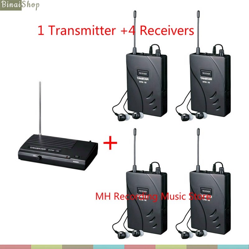 Takstar WPM-100 / WPM-200 / WPM-300 - Tai Nghe Kiểm Âm Không Dây UHF Cho Sân Khấu, Hội Trường, Phòng Thu- Hàng chính hãng