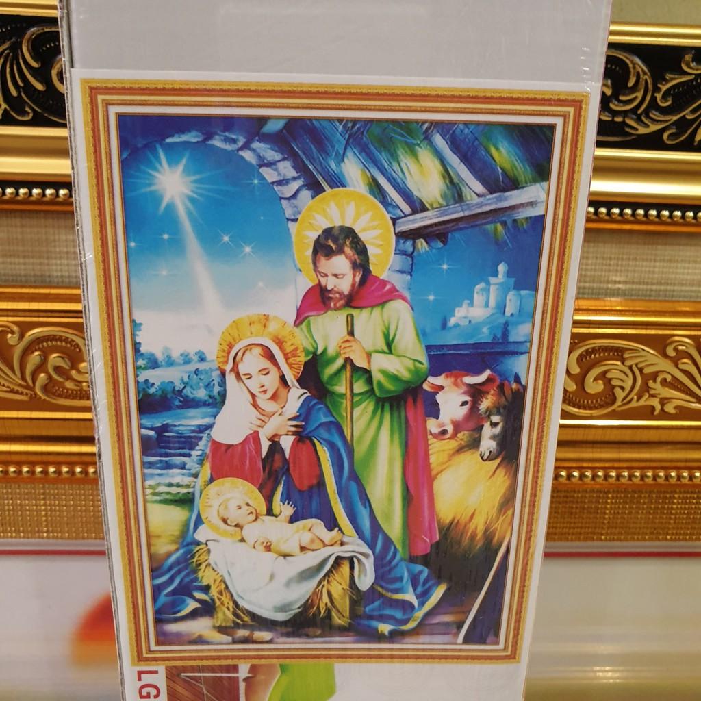 Tranh Đính Đá GIA ĐÌNH CHÚA . Kích Thước: 70cm x 50cm