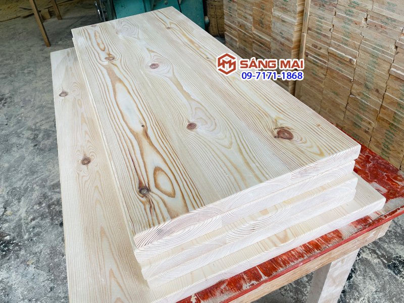 Mặt bàn gỗ thông 40cm x 100cm x độ dày 3cm + gia công láng mịn