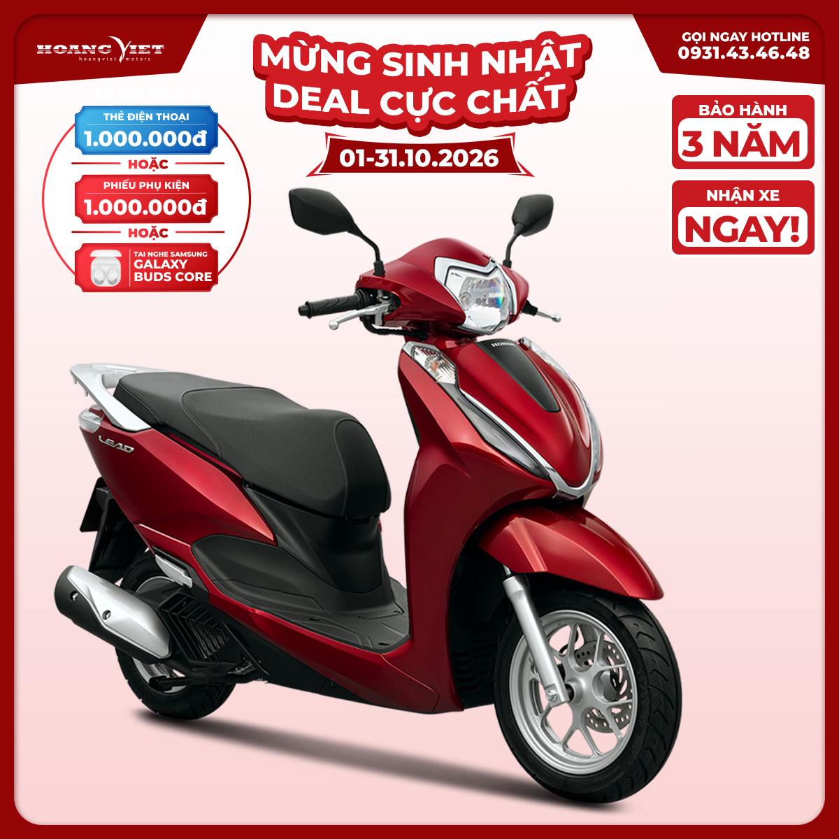 Xe máy Honda Lead 125cc 2026 - Phiên Bản Tiêu Chuẩn