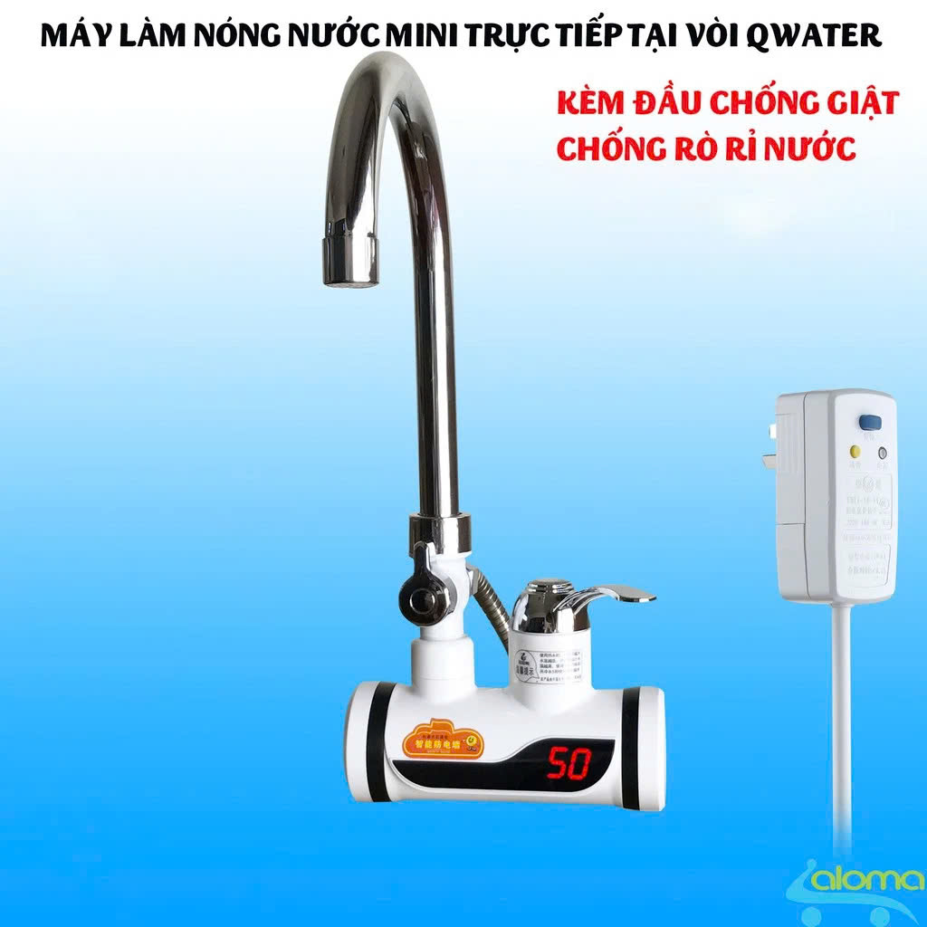 Máy Nước Nóng Lạnh Lắp Đặt Tại Vòi Rửa Bát Loại Tốt, Vòi Nước Nóng Lạnh Trực Tiếp Cảm Biến Chống Giật An Toàn, ĐÈN TRANG TRÍ