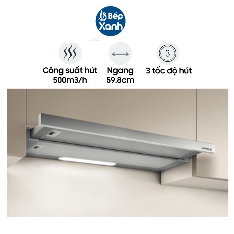 Máy Hút Mùi Âm Tủ Hafele HH-TI60D 539.81.083 Mặt Inox - Hàng Chính Hãng