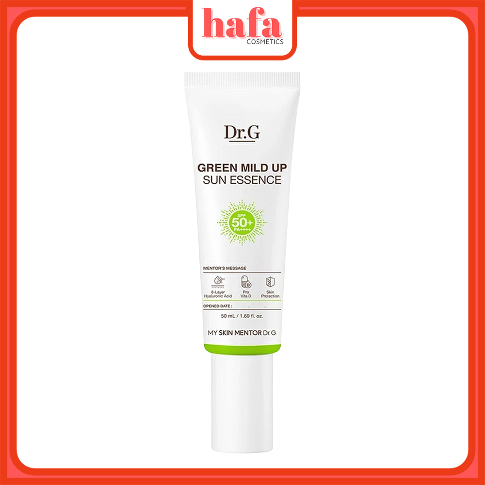 Kem Chống Nắng Phổ Rộng, Bảo Vệ Da Tối Ưu Dr.G Green Mild Up Sun Essence 50ml