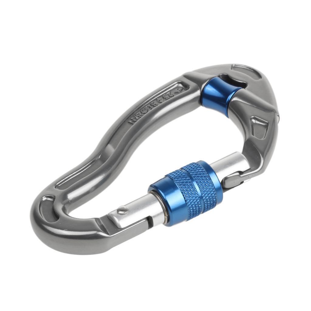 Mountaineering Tree Carving Aluminum Screwgate Rock Climbing Carabiner 25kN