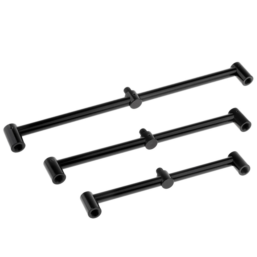 Carp Fishing Buzz Bar Rod Pod Holder Buzzer Bar for 2 Rods Black 20cm