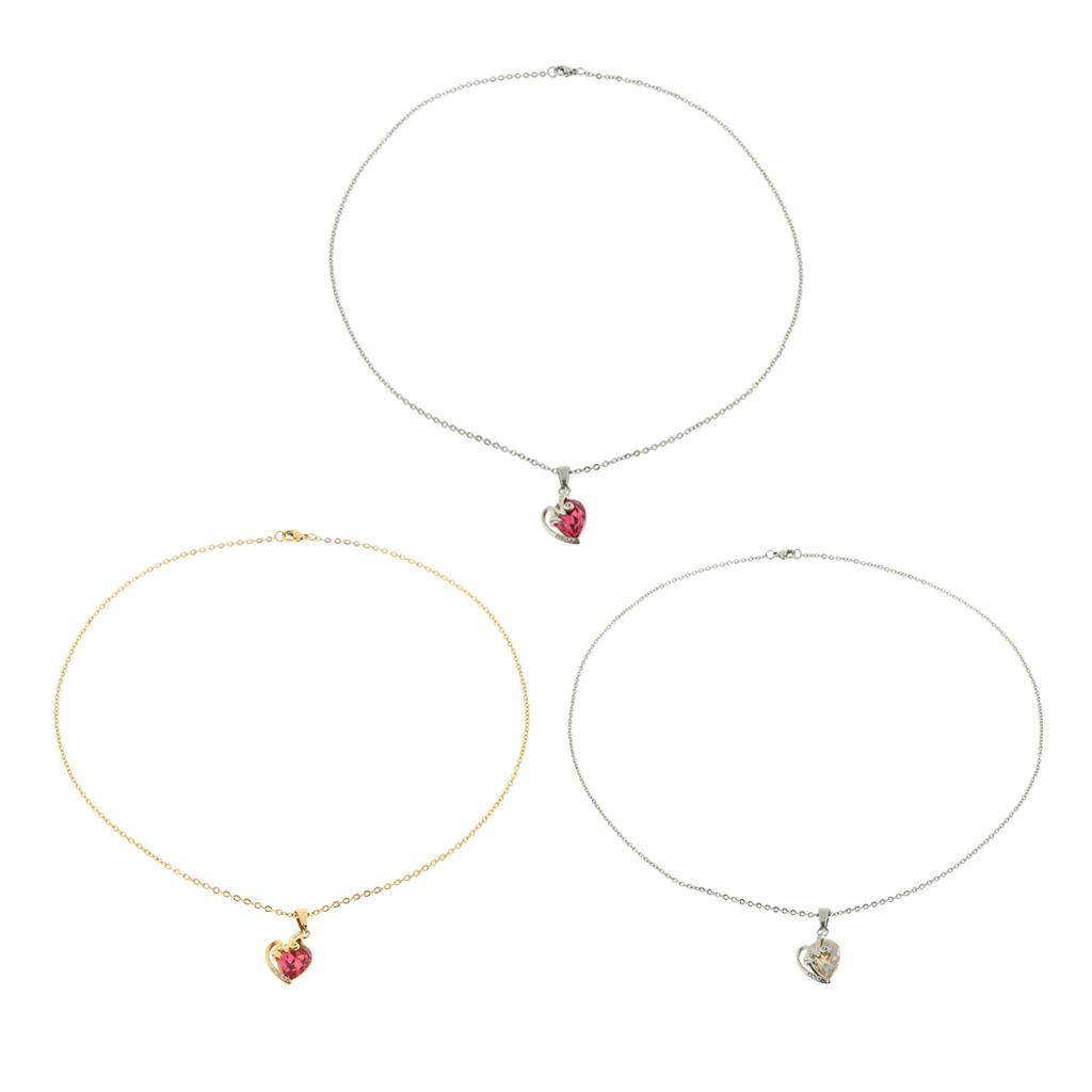 Lovely Pendant Necklace Jewelry for Women Lady Simple Style Necklace  Red