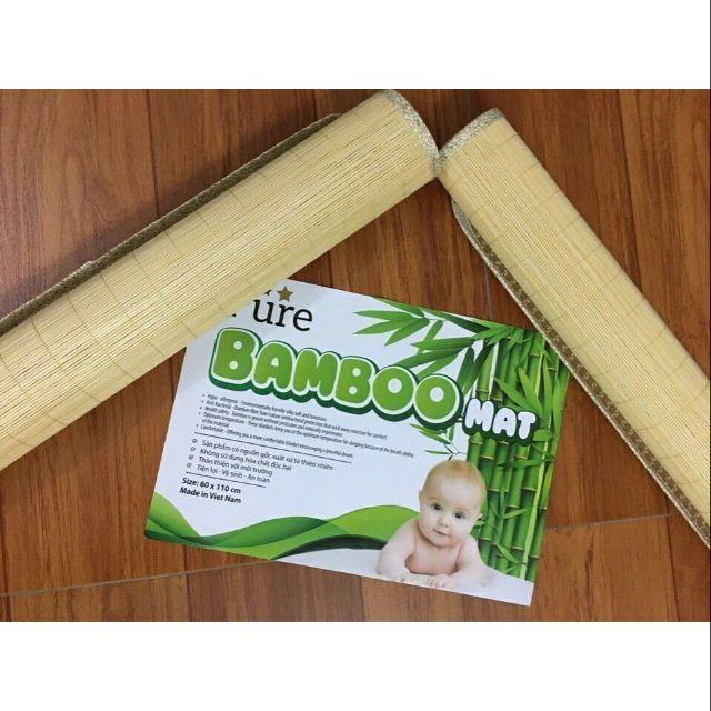 Chiếu Tre Cho Bé  PURE BAMBOO  Sợi Tre Dát Mỏng Kháng Khuẩn, Siêu Mát 60 x 110cm