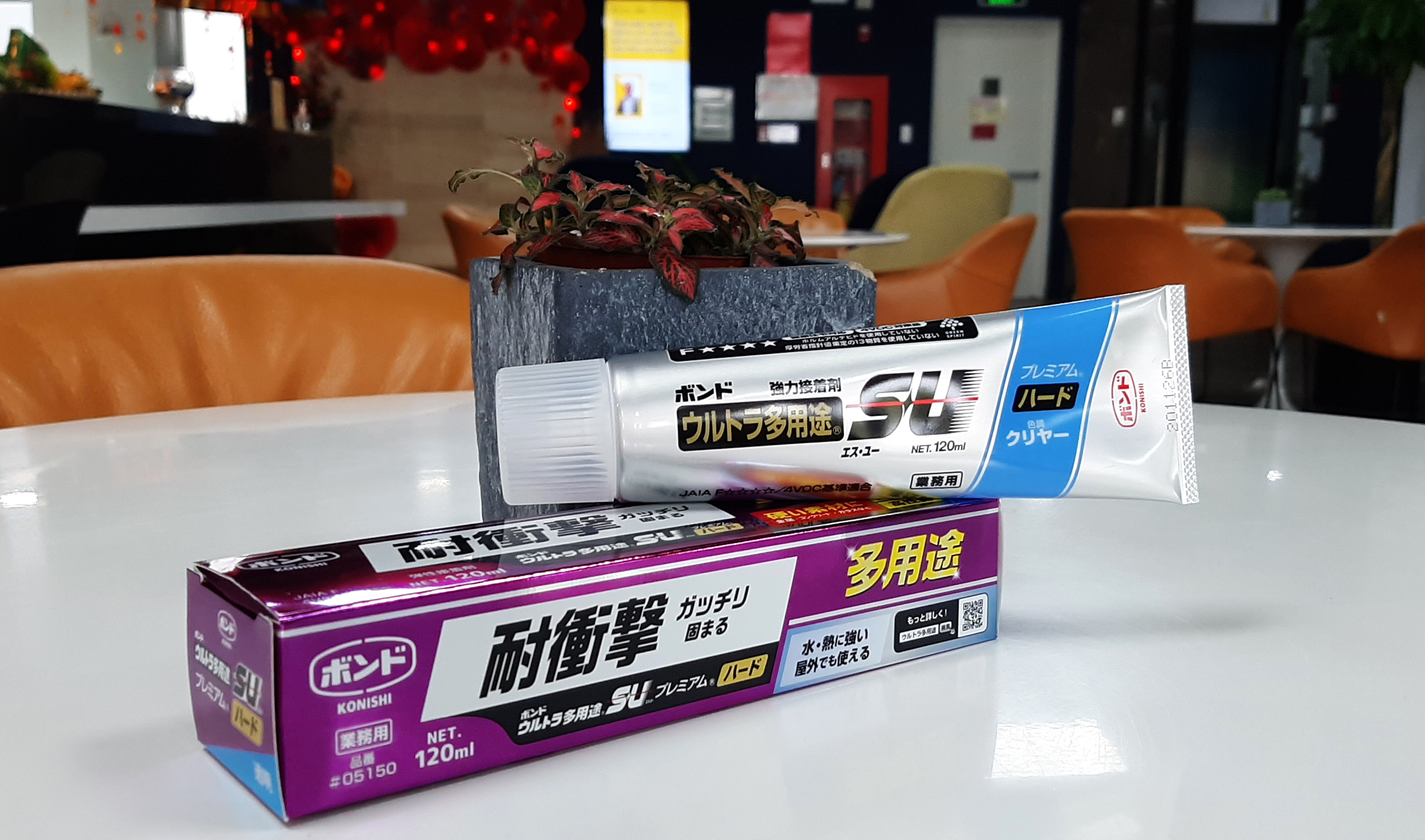Keo dán Đa Năng Nhật Bản Dán thủy tinh, bê tông, gạch, đá, gỗ , nhựa cứng ULTRA SU HARD 120ml #05150, chống thấm nước