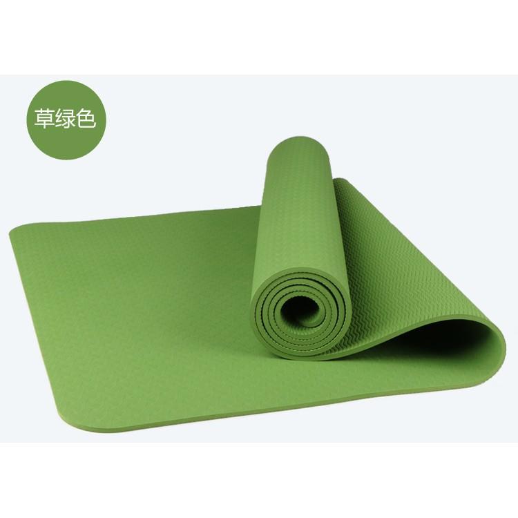 Thảm yoga PTE 6mm 1 lớp (tặng túi + dây)