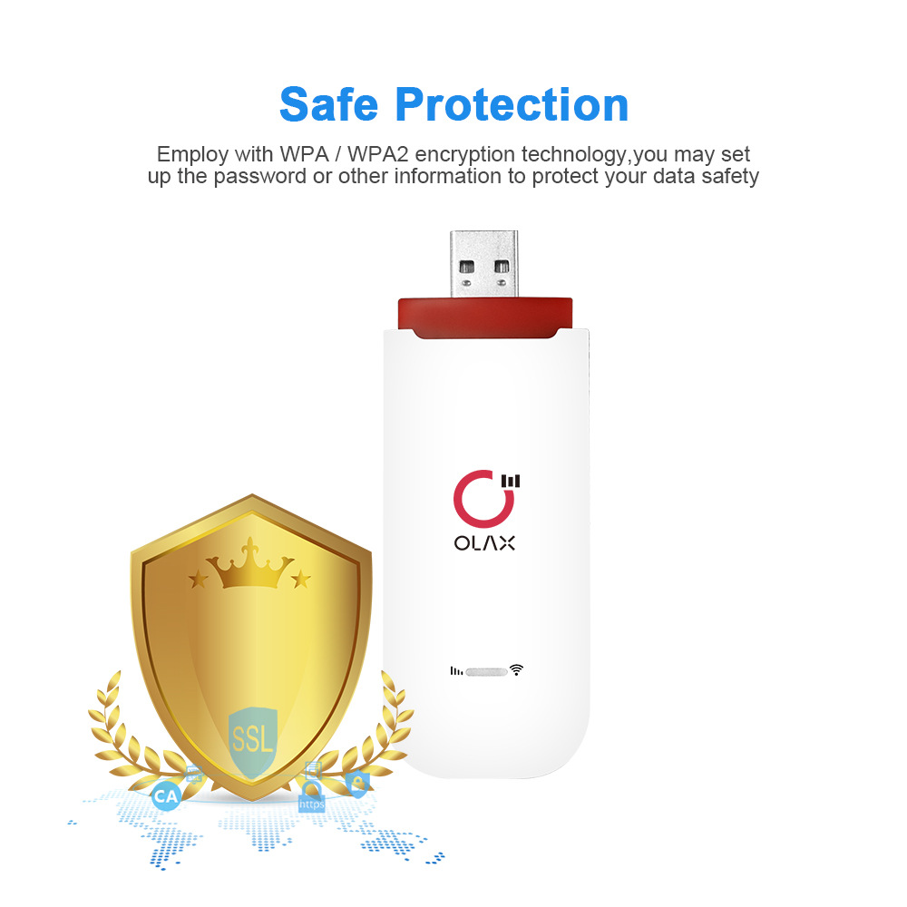 Usb Phát Wifi Từ Sim 4G OLAX U90 Tốc Độ 150Mb Hỗ Trợ 10 Kết Nối, Sử Dụng Nguồn Điện Usb 5v Hoạt Động Liên Tục - Hàng Chính hãng