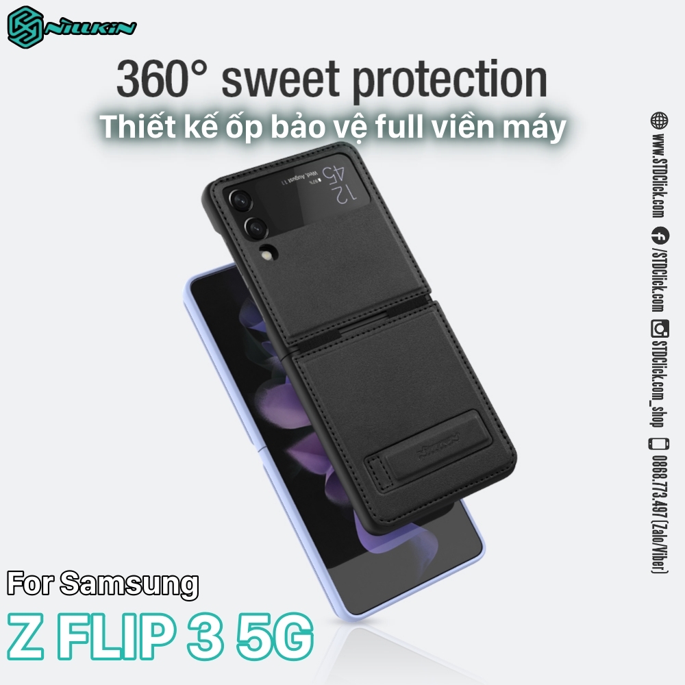 BAO DA DÀNH CHO ĐIỆN THOẠI SAMSUNG GALAXY Z FLIP 3 5G NILLKIN QIN