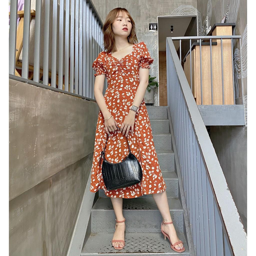 ORGANE FLOWER DRESS - ĐẦM HOA XẺ TÀ