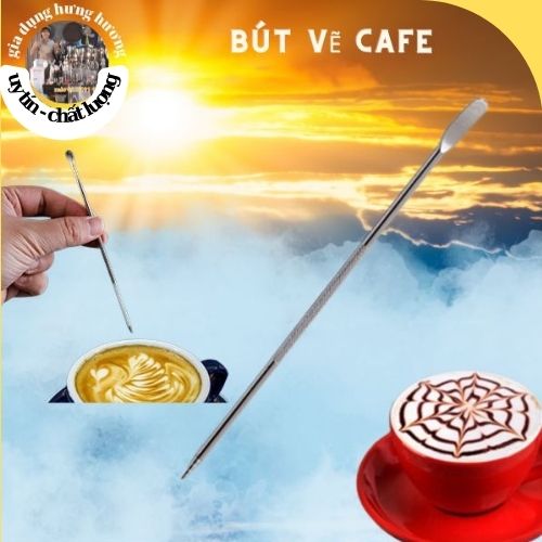 Bút vẽ latte cafe inox 304 ( vẽ hình trên ly caffe latte)