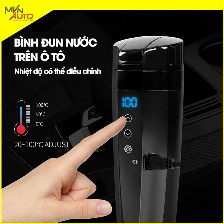 Cốc Đun Nước Nóng Cảm Ứng Trên Ô Tô ,Bình Nấu Nước Không Gỉ Tùy Chỉnh Nhiệt Độ . Mvn Auto