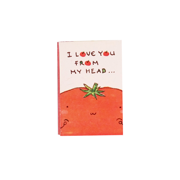 Thiệp Tình Yêu Hộp Diêm I Love You From My Head Tomatoes LV092